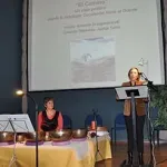 Isabel Santamaría Pérez , rector of the University of Benissa, introducing Germain Droogenbroodt and Julia Tatrai 12.3.2015