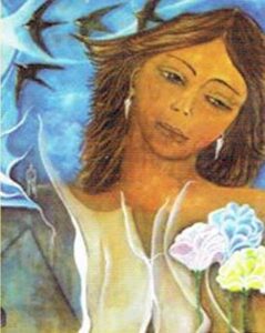 Painting Silvia Zúniga, Nicaragua